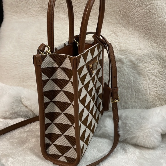 Prada Symbole embroidered fabric mini bag. Authentic code can be provided. - Picture 4 of 5